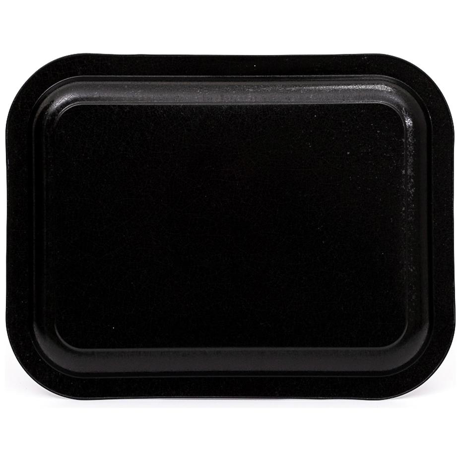 233 x 307 mm Dikdörtgen Metal Tepsi, Vintage Kafe Esintili Keten Dokulu Tasarım — Tepsiler — görsel 2 / 3 — Tinbox