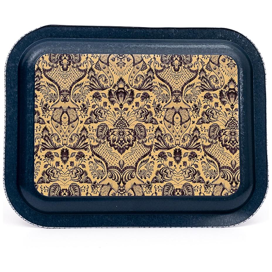 233 x 307 mm Dikdörtgen Metal Tepsi, Azulejo Esintili Mavi ve Beyaz Dekoratif Desen — Tepsiler — görsel 2 / 3 — Tinbox