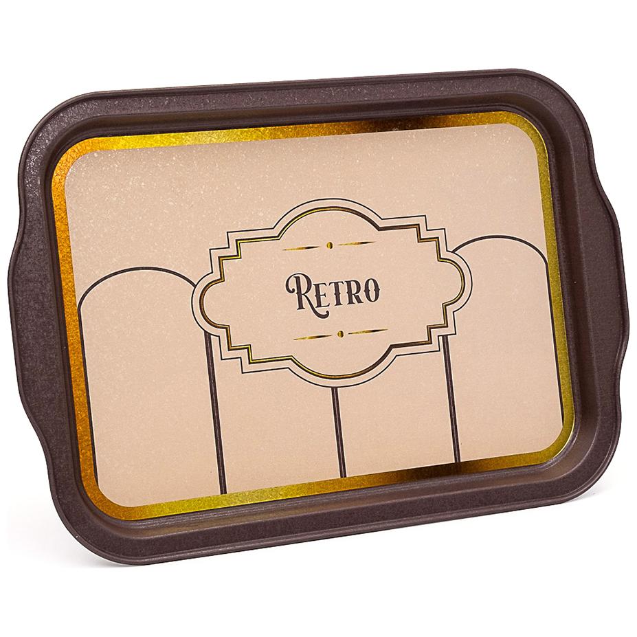 215x316 mm Dikdörtgen Metal Tepsi Kulpu Retro — Tepsiler — Tinbox