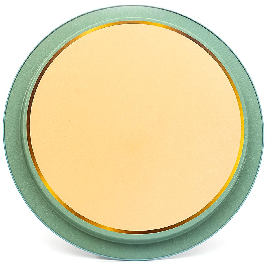 Ø370 mm Yuvarlak Metal Tepsi, Çiçek Desenli, Pastel Mavi — Tepsiler — görsel 2 / 4 — Tinbox