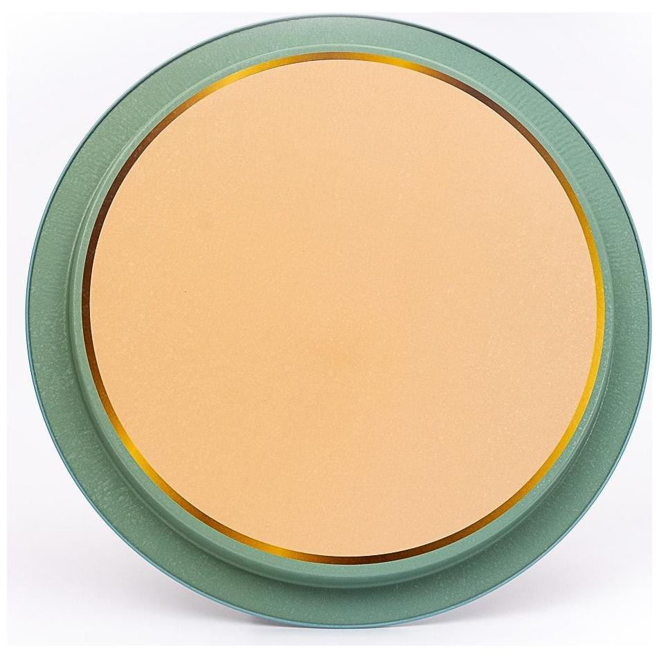 Ø370 mm Yuvarlak Metal Tepsi, Çiçek Desenli, Pastel Mavi — Tepsiler — görsel 3 / 4 — Tinbox