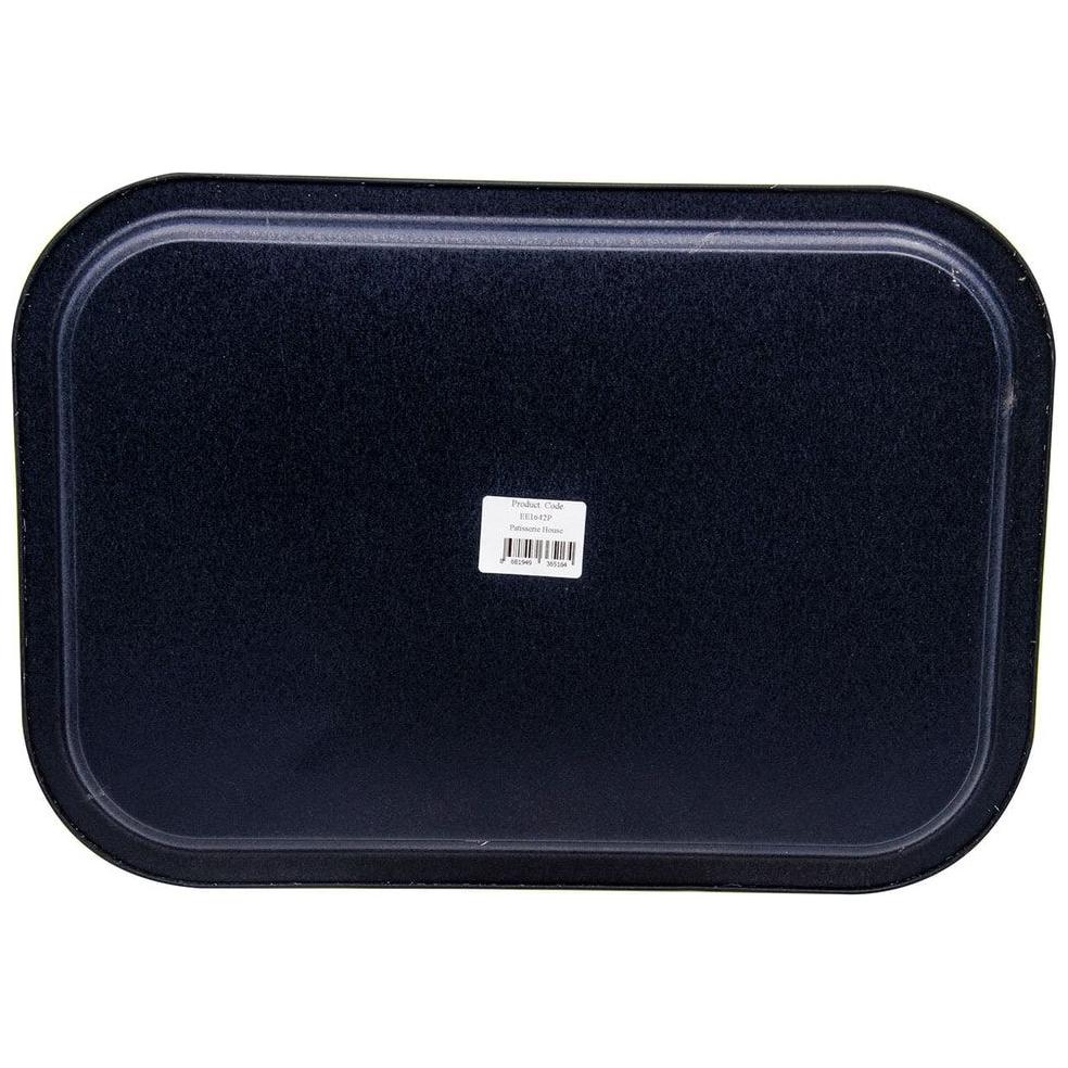 285x400 mm Dikdörtgen Metal Tepsi, Bordo Kırmızı ve Beyaz Çizgili — Tepsiler — görsel 3 / 3 — Tinbox