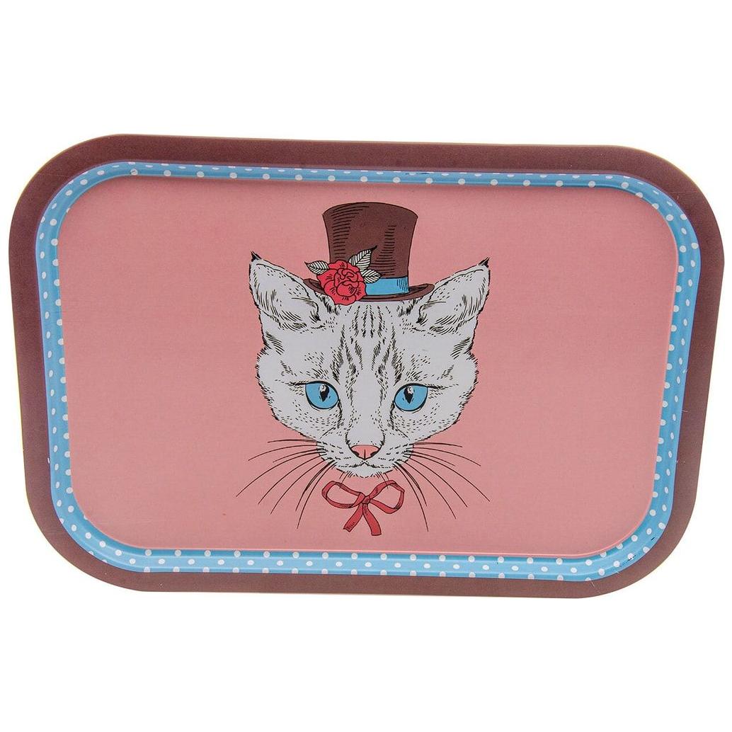 285x400 mm Rectangular Metal Tray Cat with hat — Trays — view 2 of 3 — Tinbox