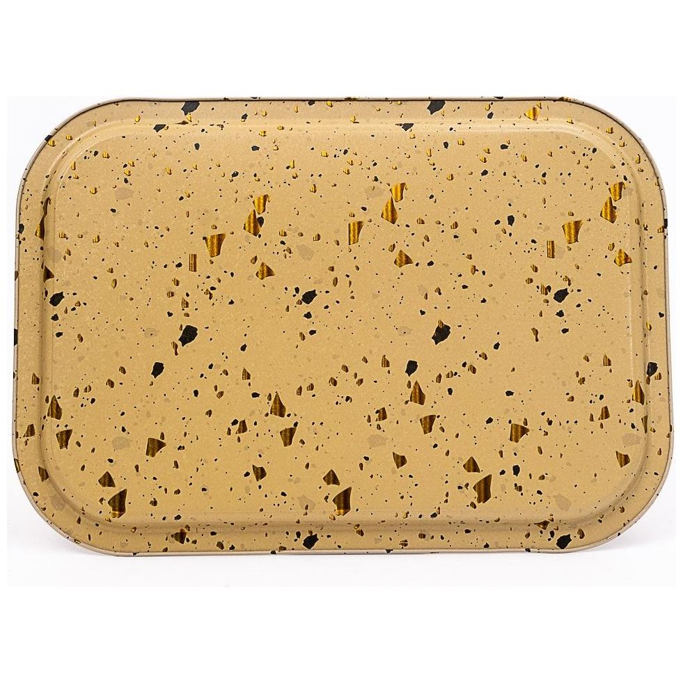 285x400 mm Dikdörtgen Metal Tepsi Terrazzo Krem — Tepsiler — görsel 3 / 4 — Tinbox