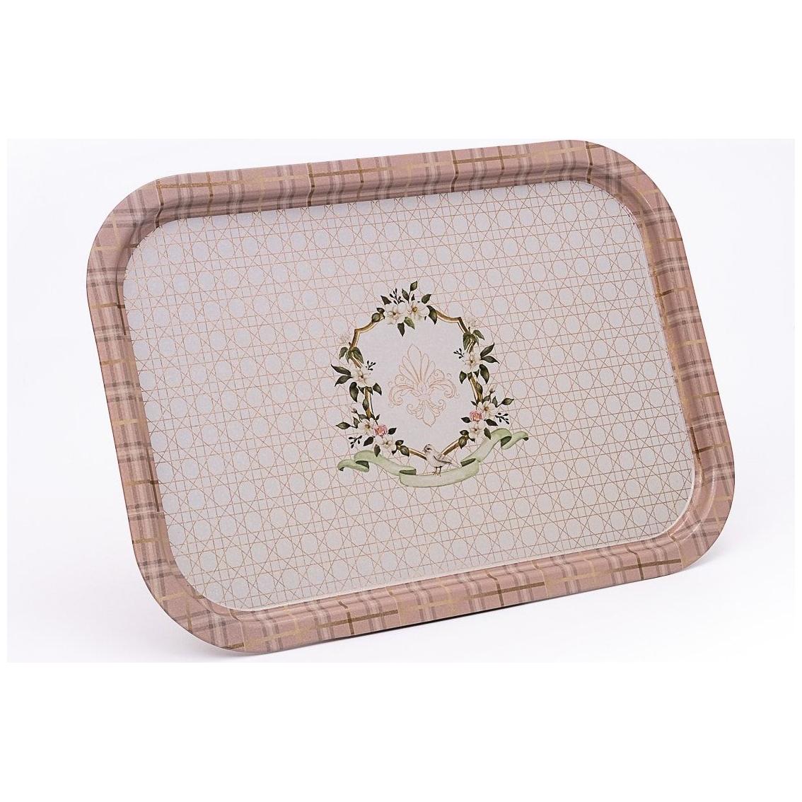 285x400 mm Dikdörtgen Metal Tepsi Rosy — Tepsiler — görsel 2 / 3 — Tinbox