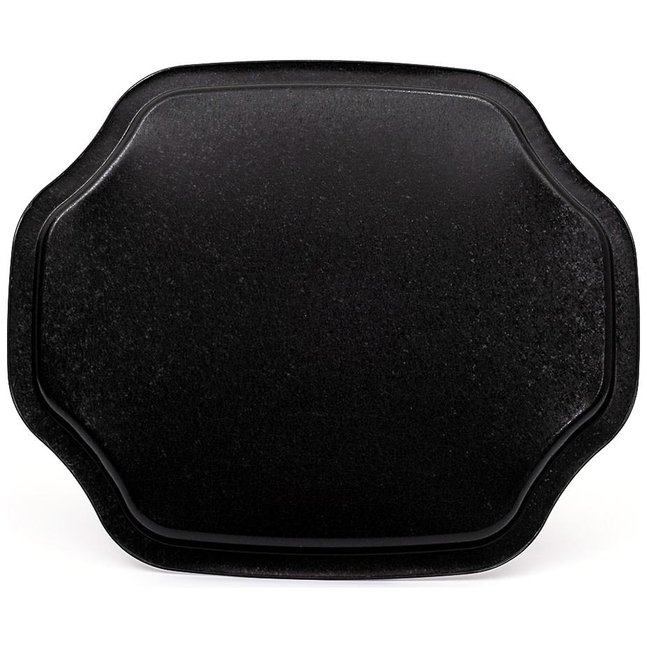 Kavisli dalgalı kenarlı tepsi, 278x332 mm, vintage kafe esintili keten dokulu tasarım. — Tepsiler — görsel 3 / 3 — Tinbox