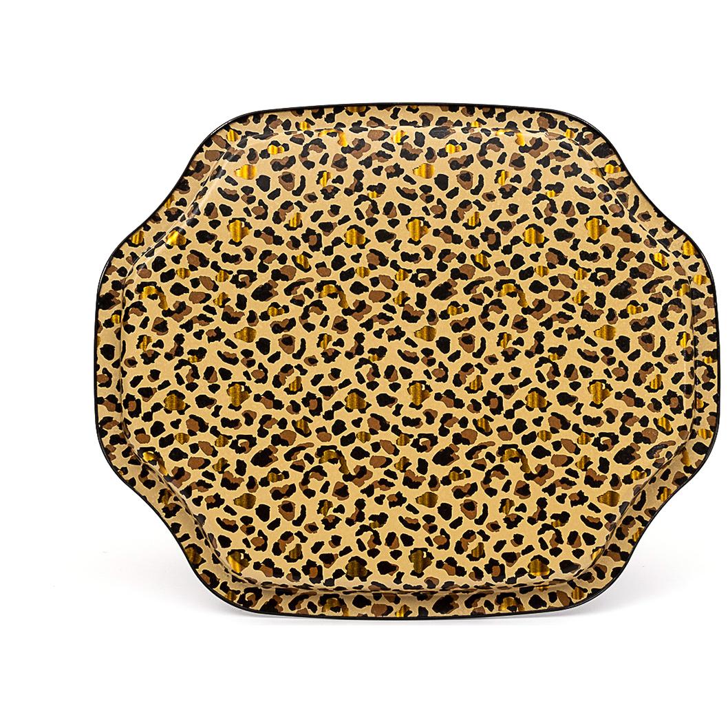 Kavisli dalgalı kenarlı tepsi 278x332 mm Altın Leopar Desenli — Tepsiler — görsel 2 / 4 — Tinbox