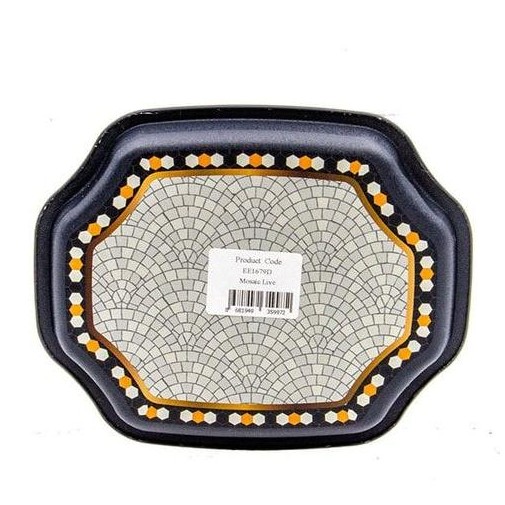 Kavisli dalgalı kenarlı tepsi 160x190 mm Geometrik Mozaik Desen — Tepsiler — görsel 3 / 4 — Tinbox