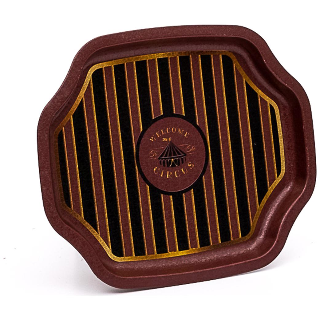 Kavisli dalgalı kenarlı tepsi 160x190 mm Vintage Sirk Zarafeti — Tepsiler — Tinbox