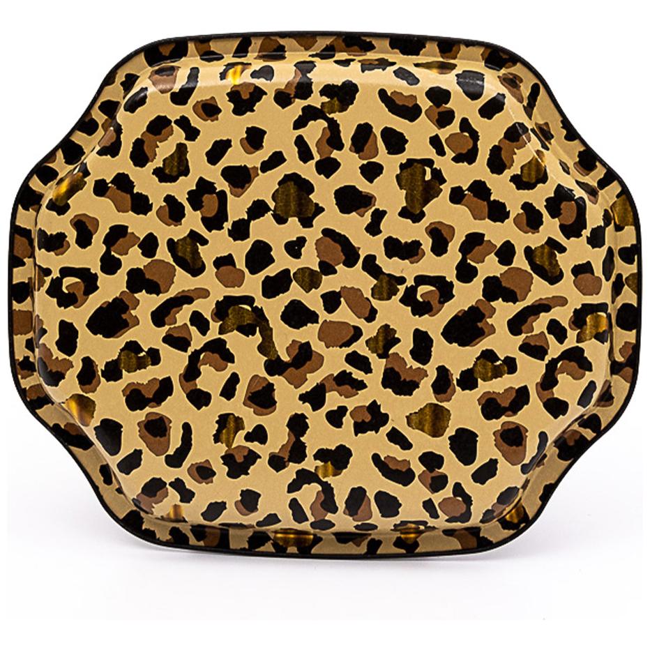 Kavisli dalgalı kenarlı tepsi 160x190 mm Altın Leopar Desenli — Tepsiler — görsel 2 / 4 — Tinbox