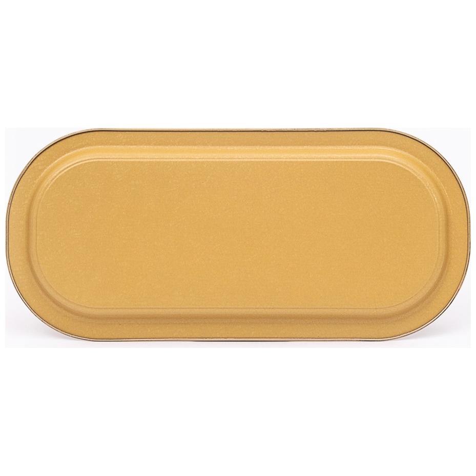 160x350 mm Dikdörtgen Metal Tepsi, Çiçek Desenli, Pastel Sarı — Tepsiler — görsel 2 / 4 — Tinbox