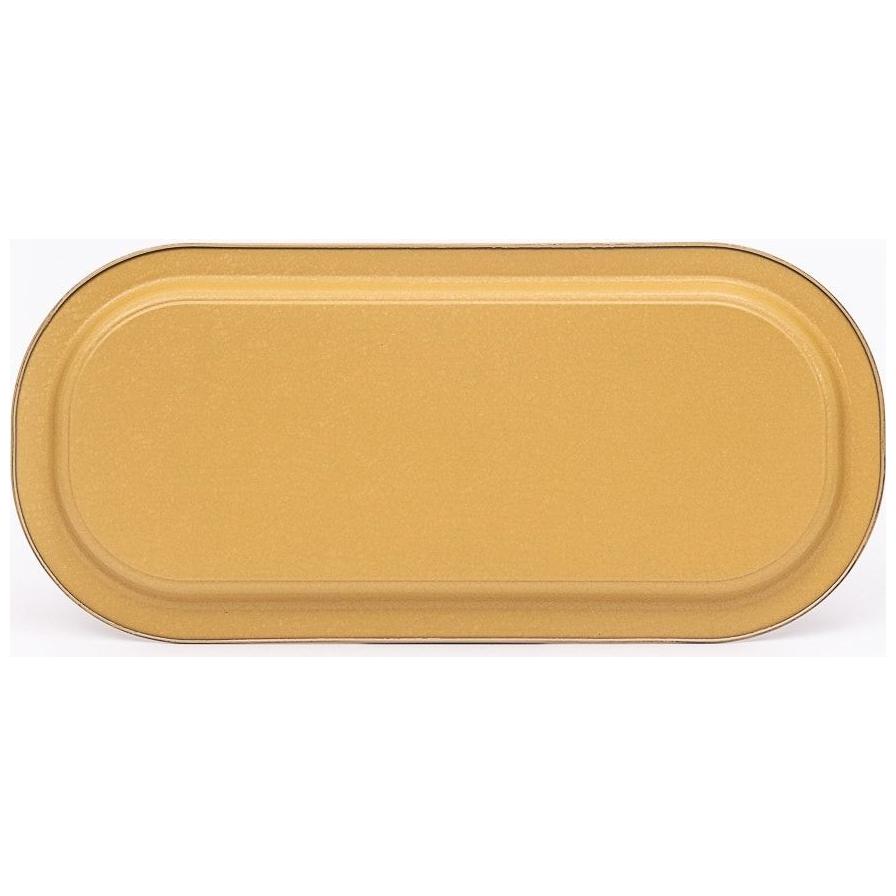 160x350 mm Dikdörtgen Metal Tepsi, Çiçek Desenli, Pastel Sarı — Tepsiler — görsel 3 / 4 — Tinbox