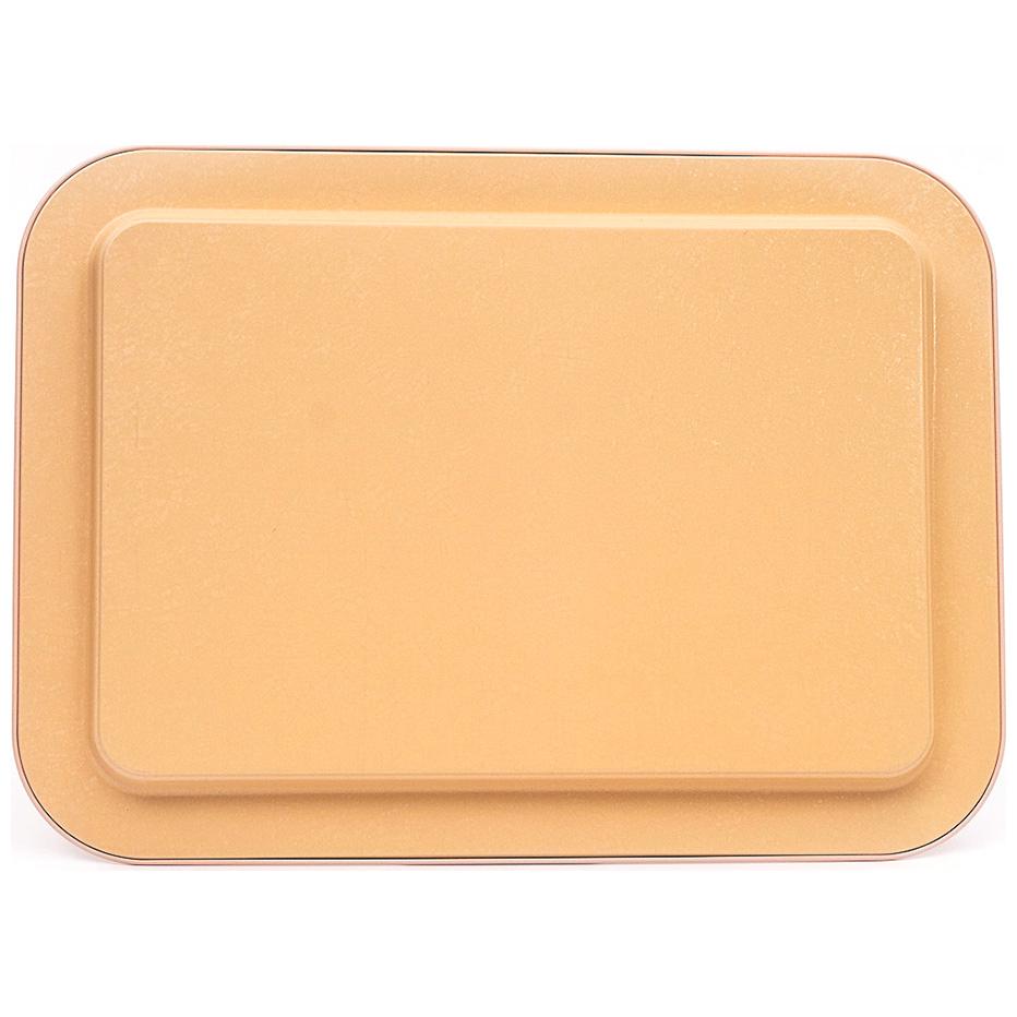 310x430 mm Metal Dikdörtgen Tepsi, Çiçek Desenli, Pastel Pembe — Tepsiler — görsel 2 / 4 — Tinbox