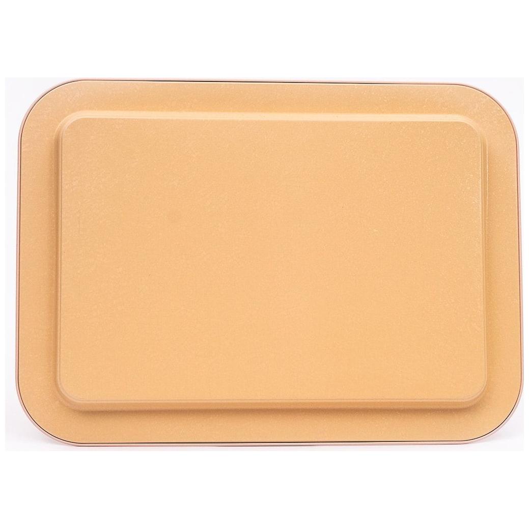 310x430 mm Metal Dikdörtgen Tepsi, Çiçek Desenli, Pastel Pembe — Tepsiler — görsel 3 / 4 — Tinbox