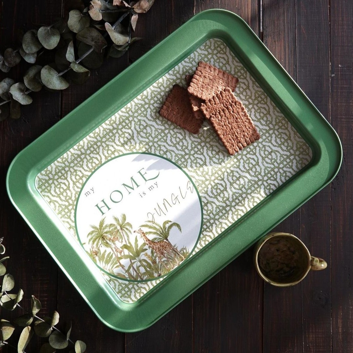 310x430 mm Metal Rectangular Tray Tropical Jungle – A Lush Paradise of Nature & Wildlife — Trays — view 4 of 4 — Tinbox