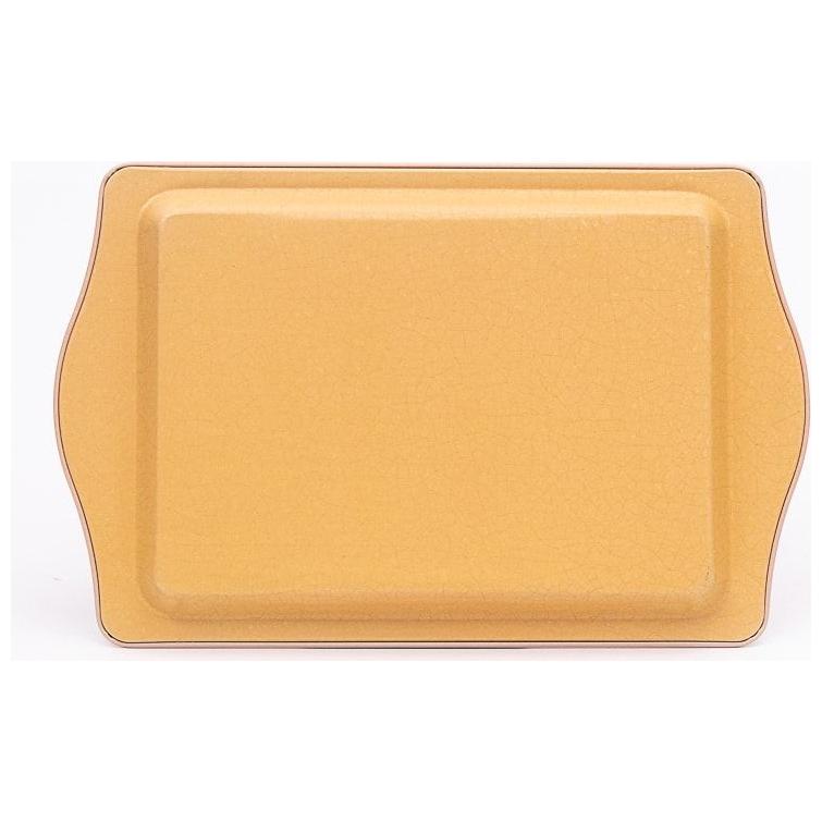 160 x 250 mm Dikdörtgen Metal Tepsi, Saplı, Çiçek Desenli, Pastel Pembe — Tepsiler — görsel 4 / 5 — Tinbox