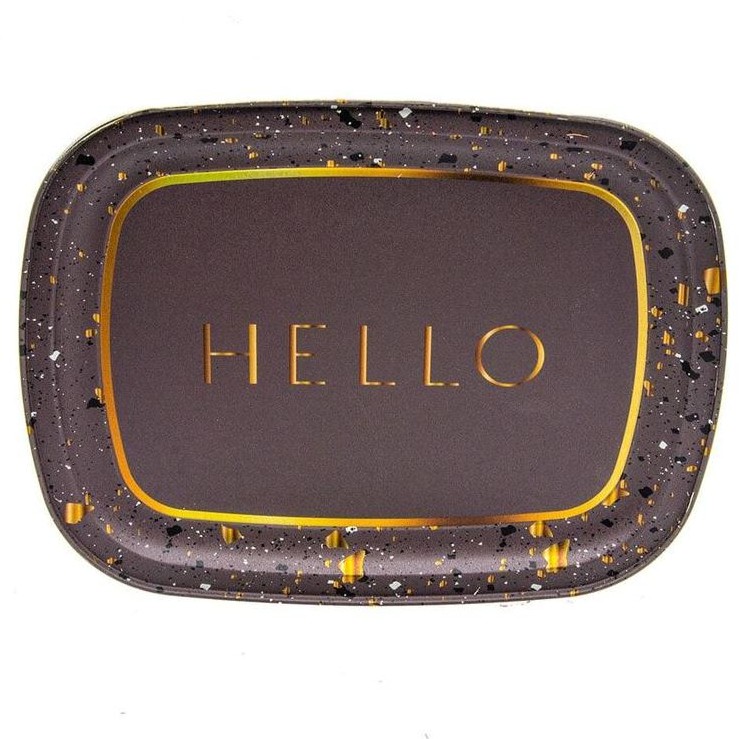 235 x 305 mm Metal Rectangular Tray Terrazzo Brown — Trays — view 2 of 3 — Tinbox