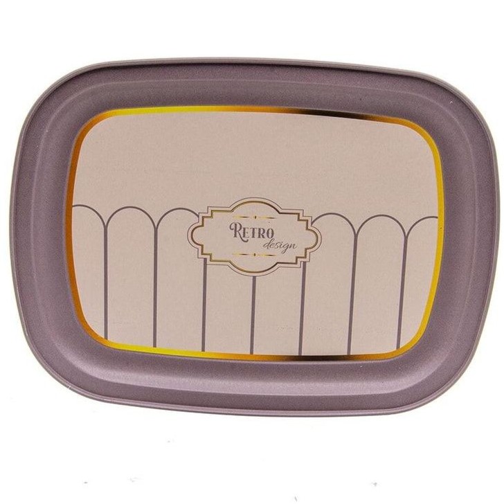 235 x 305 mm Metal Dikdörtgen Tepsi Retro — Tepsiler — görsel 2 / 3 — Tinbox