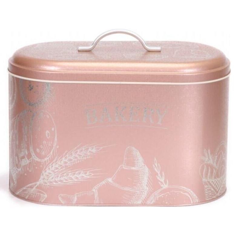 178 x 338 x 200 mm Metal Ekmek Kutusu Metal Saplı 9.8L Fırın Gül Altın Rengi — Ekmeklik — görsel 3 / 6 — Tinbox