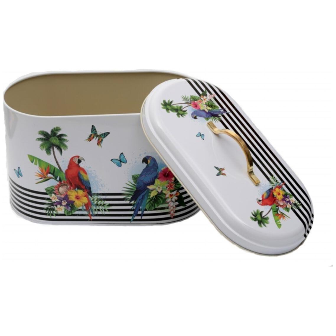 178 x 338 x 200 mm Metal Ekmek Kutusu Metal Saplı 9.8L Parrot — Ekmeklik — görsel 4 / 4 — Tinbox