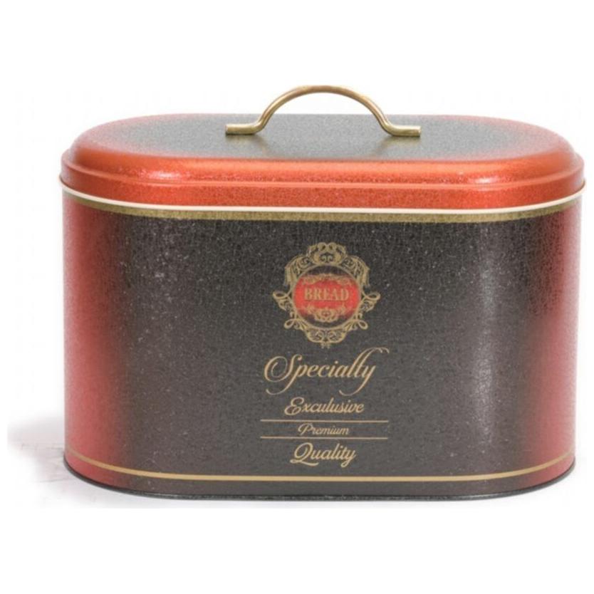 178 x 338 x 200 mm Metal Ekmek Kutusu, Metal Saplı, 9.8L, Özel Kırmızı Renk — Ekmeklik — Tinbox