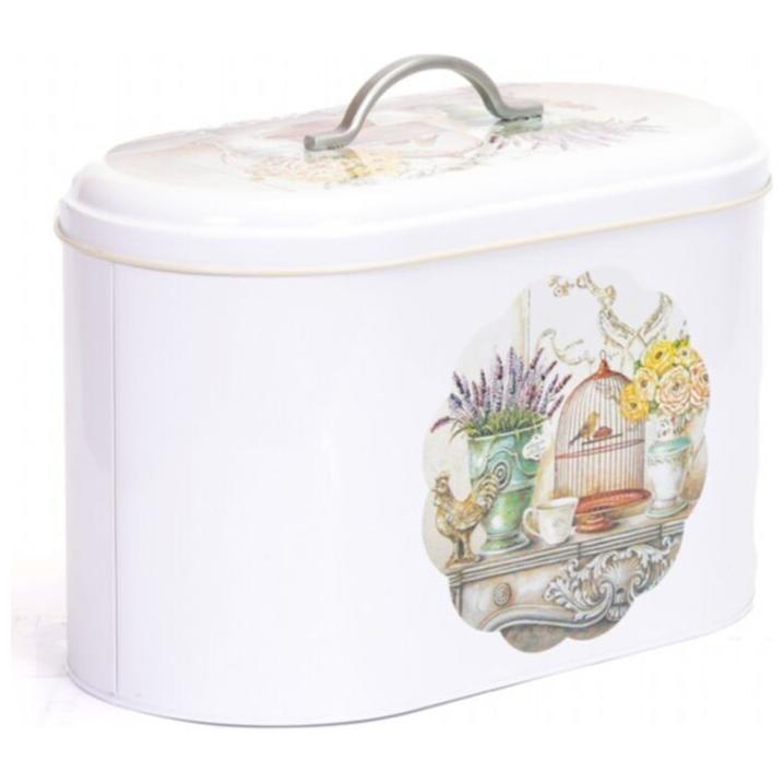178 x 338 x 200 mm Metal Ekmek Kutusu, Metal Sap, 9.8L, Vintage Bahçe Şıklığı — Ekmeklik — görsel 2 / 4 — Tinbox