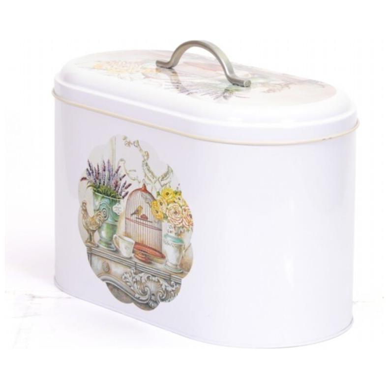 178 x 338 x 200 mm Metal Ekmek Kutusu, Metal Sap, 9.8L, Vintage Bahçe Şıklığı — Ekmeklik — görsel 3 / 4 — Tinbox