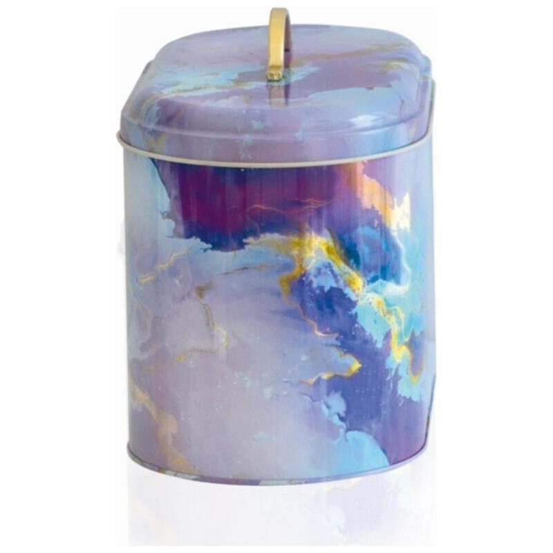 178 x 338 x 200 mm Metal Ekmek Kutusu, Metal Sap, 9.8L, Pembe ve Altın Mermer Dokulu — Ekmeklik — görsel 2 / 4 — Tinbox