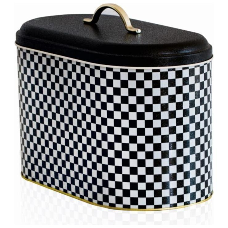 178 x 338 x 200 mm Metal Ekmek Kutusu Metal Saplı 9.8L Kareli Desen — Ekmeklik — görsel 3 / 4 — Tinbox