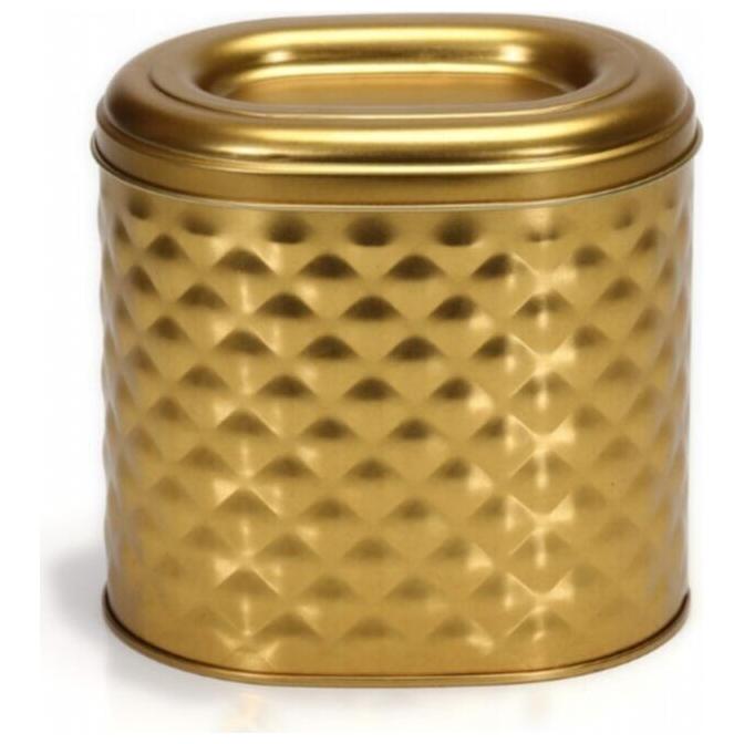 Oval Metal Kutu – 140 x 120 x 130 mm (1,4 L) Altın — Yuvarlak Kutular — görsel 2 / 4 — Tinbox