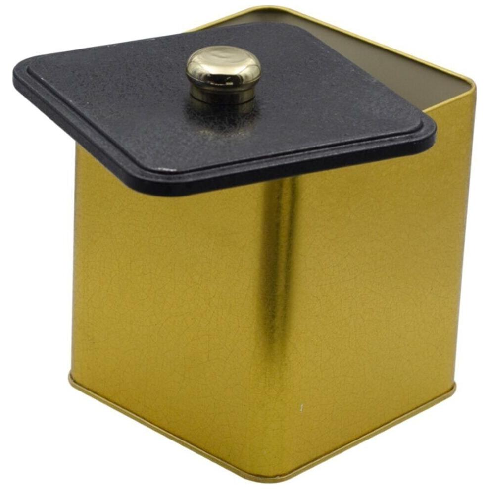 120x120x137 mm Kare metal kutu 1.8L Topuzlu Kulp Altın — Kare Kutular — görsel 2 / 3 — Tinbox