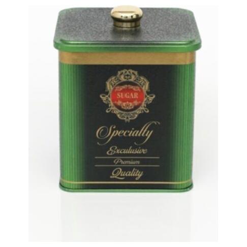 120x120x137 mm Kare metal kutu 1.8L Topuzlu Kulp Özel Yeşil — Kare Kutular — görsel 2 / 4 — Tinbox