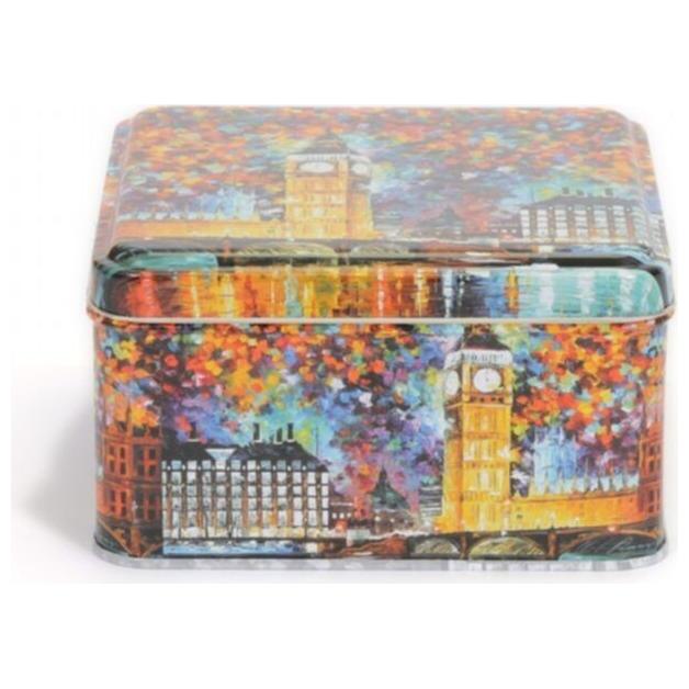 158x158x80 mm Kare Metal Saklama Kutusu 1.9L Afremov Big Ban — Kare Kutular — görsel 2 / 4 — Tinbox