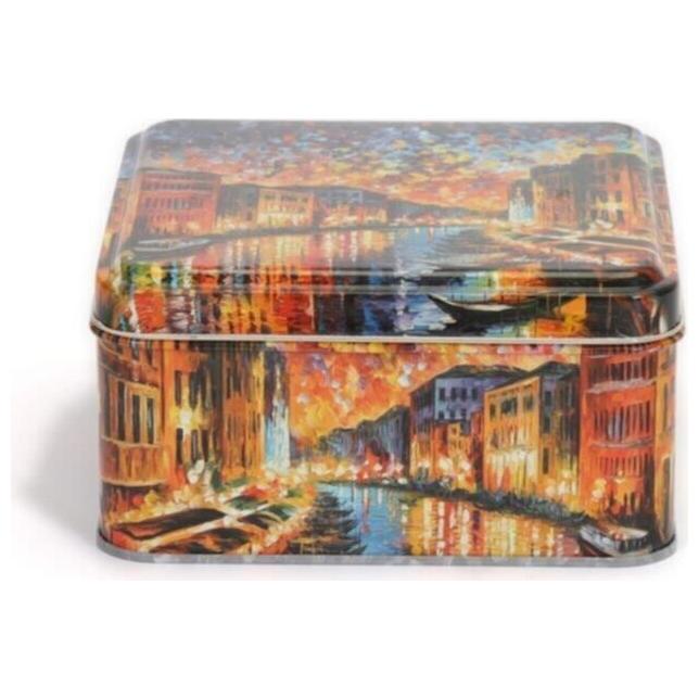 158x158x80 mm Kare Metal Saklama Kutusu 1.9L Afremov River — Kare Kutular — görsel 2 / 5 — Tinbox