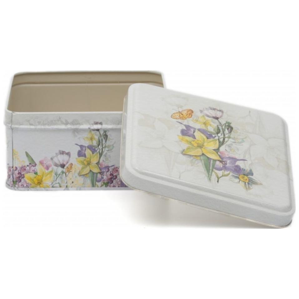 158x158x80 mm Kare Metal Saklama Kutusu 1.9L Çiçek Grisi — Kare Kutular — görsel 4 / 4 — Tinbox