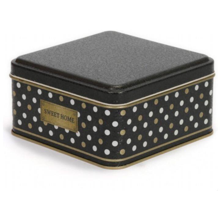 158x158x80 mm Kare Metal Saklama Kutusu 1.9L Siyah — Kare Kutular — görsel 3 / 4 — Tinbox