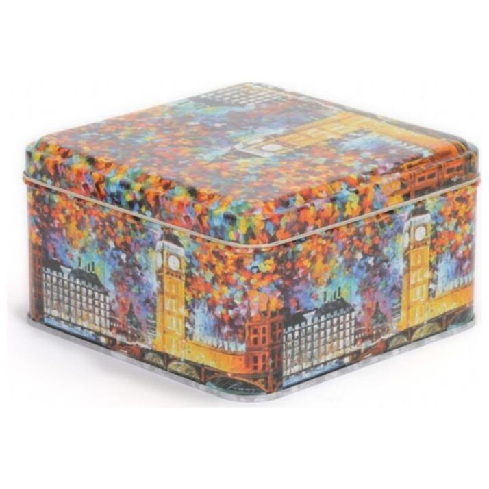 158x158x80 mm Kare Metal Saklama Kutusu 1.9L Afremov Big Ban — Kare Kutular — görsel 1 / 4 — Tinbox