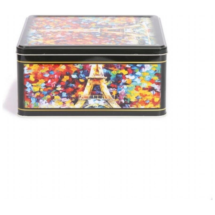 235x235x110 Kare Teneke Kutu 5.8L sürgülü kapaklı Afremov Paris — Kare Kutular — görsel 2 / 5 — Tinbox