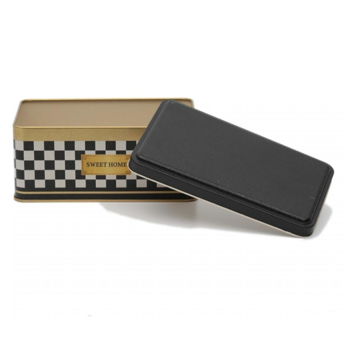 115x190x80 mm Dikdörtgen Metal Saklama Kutusu 1.6L Kareli Desenli — Dikdörtgen Kutular — görsel 4 / 4 — Tinbox