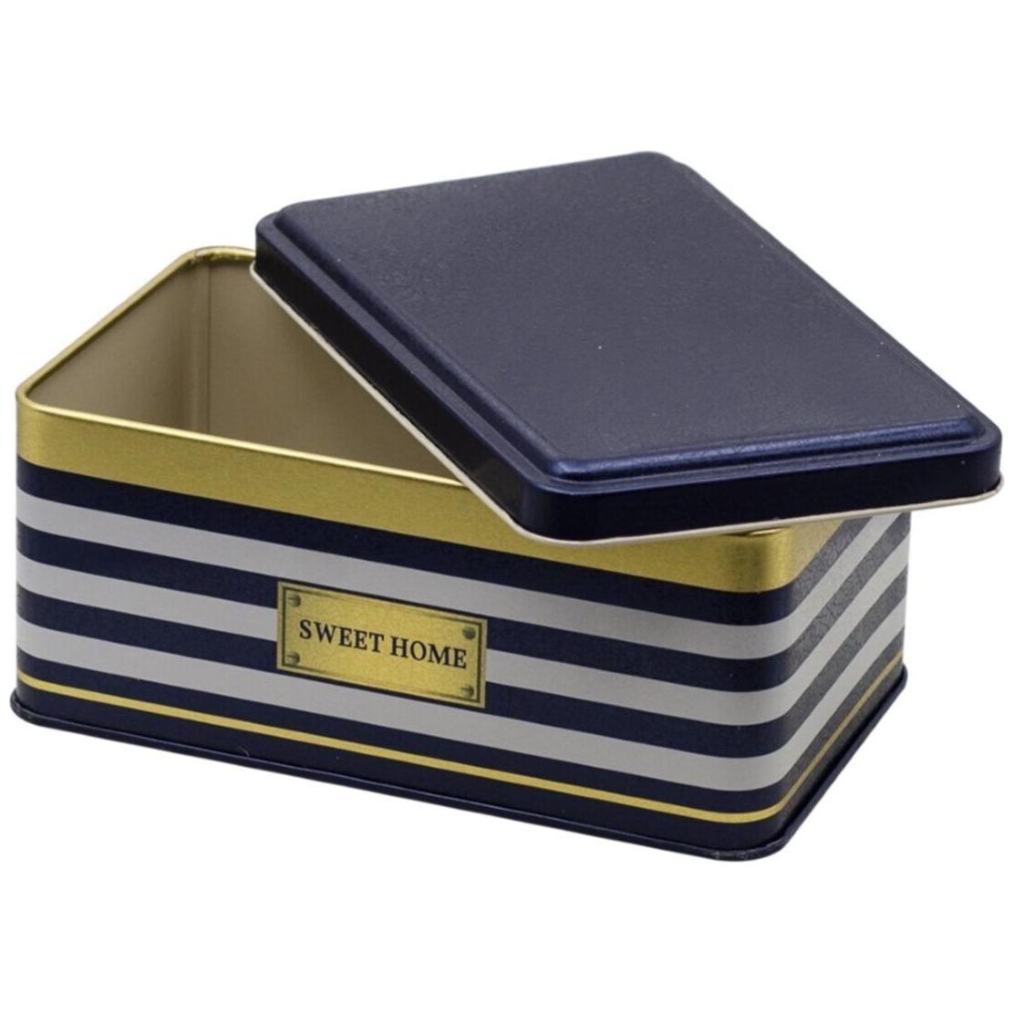 115x190x80 mm Dikdörtgen Metal Saklama Kutusu 1.6L Açık Mavi Tatlı Ev — Dikdörtgen Kutular — görsel 2 / 2 — Tinbox