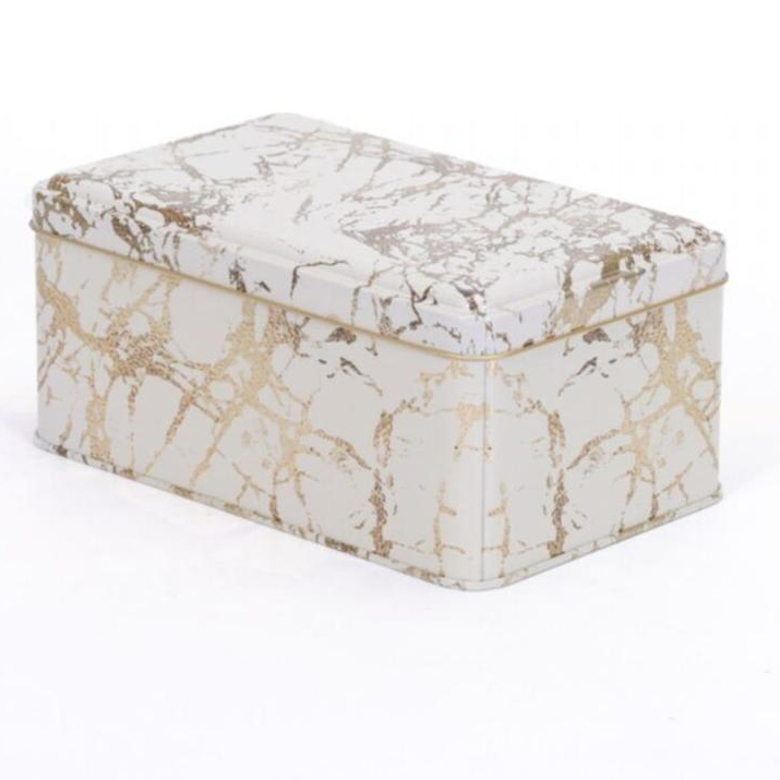 115x190x80 mm Dikdörtgen Metal Saklama Kutusu 1.6L Altın Taş — Dikdörtgen Kutular — görsel 3 / 4 — Tinbox