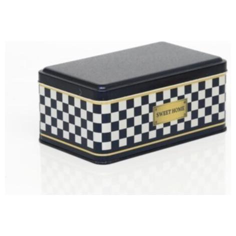 115x190x80 mm Dikdörtgen Metal Saklama Kutusu 1.6L Kareli Desenli — Dikdörtgen Kutular — Tinbox