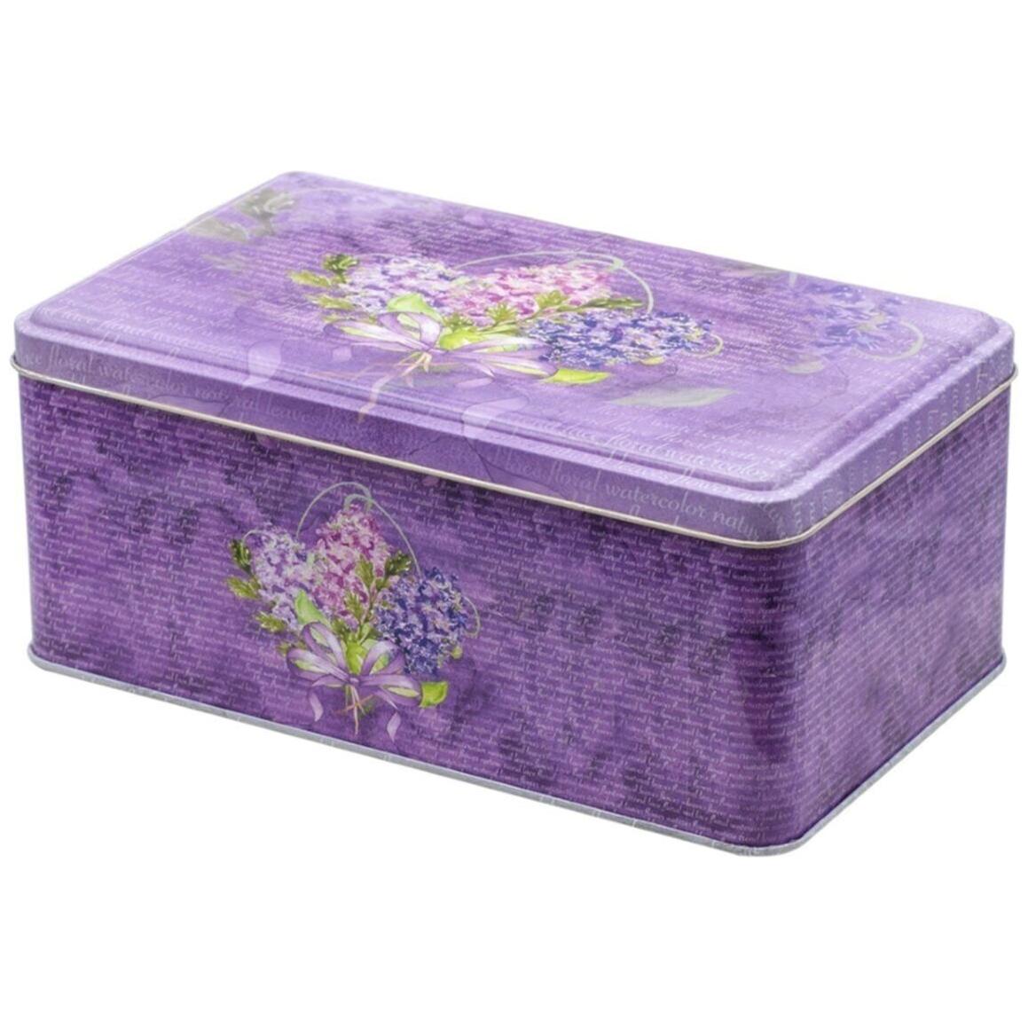 140x240x100 mm Dikdörtgen Metal Saklama Kutusu 3.1L Çiçek Moru — Dikdörtgen Kutular — görsel 2 / 3 — Tinbox