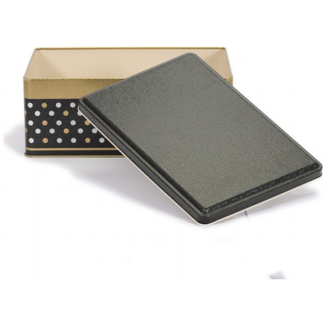 170x260x100 mm Dikdörtgen Metal Saklama Kutusu, Kayar Kapaklı, 4.2L, Siyah — Dikdörtgen Kutular — görsel 4 / 4 — Tinbox