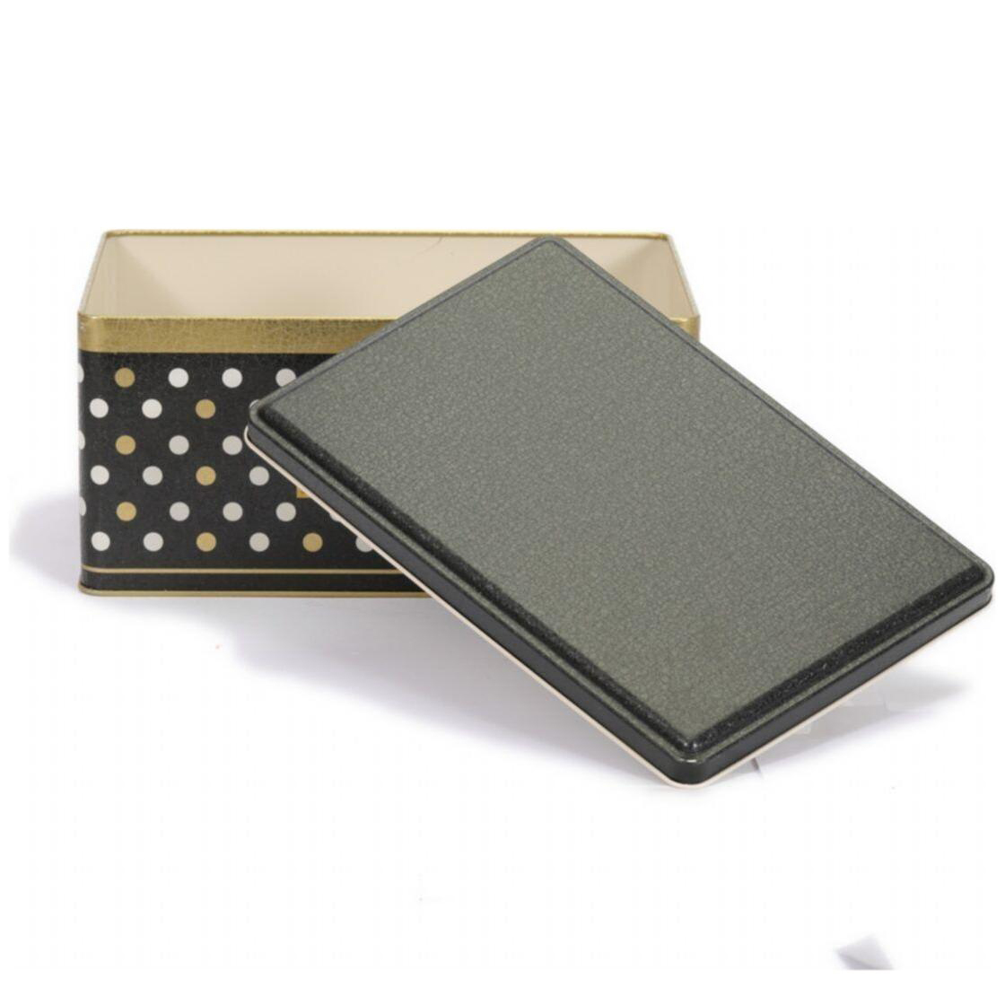 170x260x120 mm Dikdörtgen Metal Saklama Kutusu, Kayar Kapaklı, 5.1L, Siyah — Dikdörtgen Kutular — görsel 4 / 4 — Tinbox