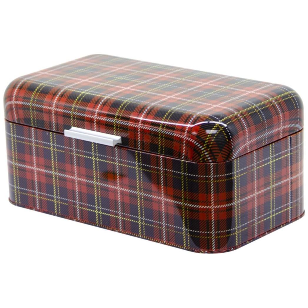 209 x 365 x 120 mm Dikdörtgen Ekmek Kutusu 9L Menteşeli Kapaklı Ekose (Ekose) — Ekmeklik — görsel 2 / 4 — Tinbox
