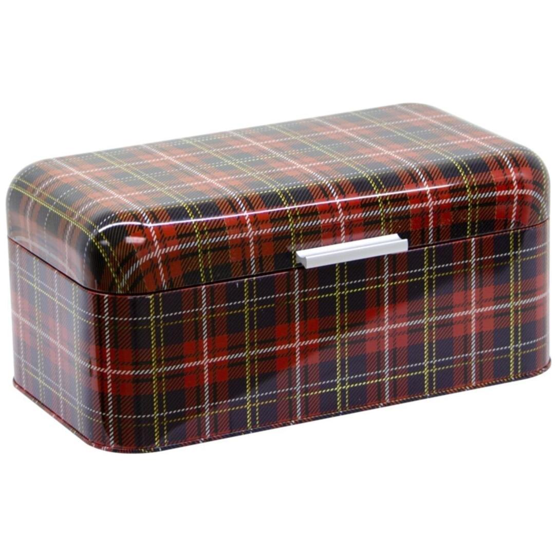209 x 365 x 120 mm Dikdörtgen Ekmek Kutusu 9L Menteşeli Kapaklı Ekose (Ekose) — Ekmeklik — görsel 3 / 4 — Tinbox