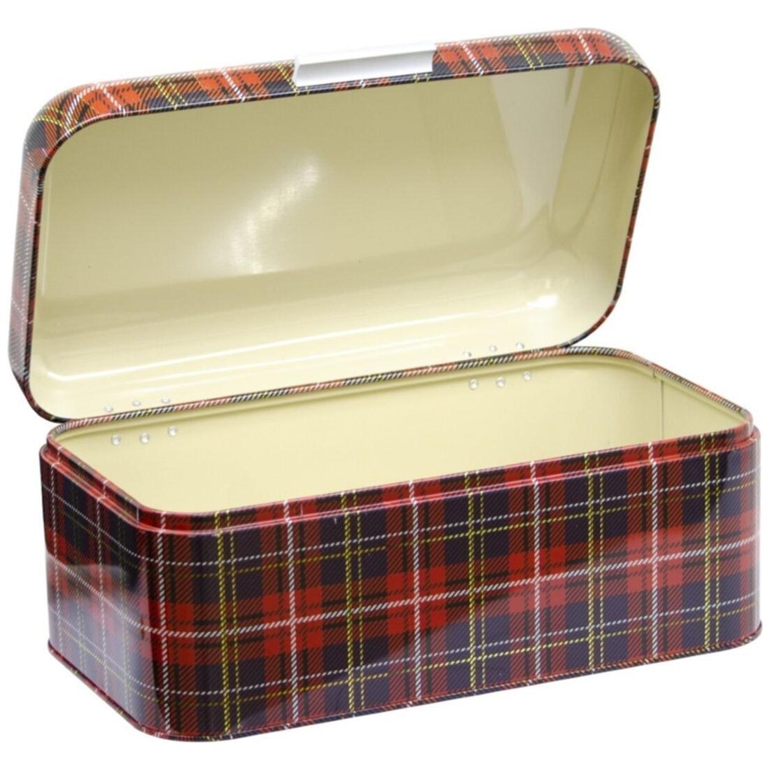 209 x 365 x 120 mm Dikdörtgen Ekmek Kutusu 9L Menteşeli Kapaklı Ekose (Ekose) — Ekmeklik — görsel 4 / 4 — Tinbox