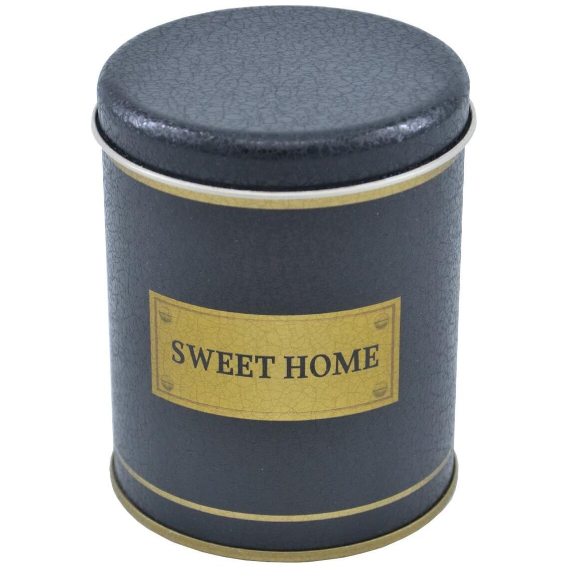 Ø90x110 mm Yuvarlak Teneke Kutu 0.6L Sürgülü Kapak Siyah — Yuvarlak Kutular — görsel 1 / 4 — Tinbox