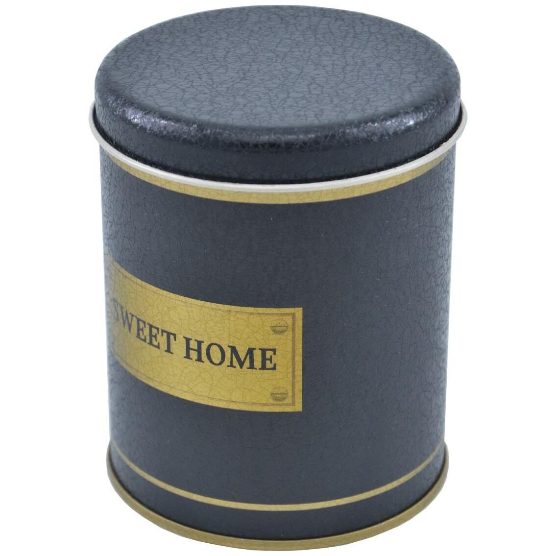 Ø90x110 mm Yuvarlak Teneke Kutu 0.6L Sürgülü Kapak Siyah — Yuvarlak Kutular — görsel 2 / 4 — Tinbox